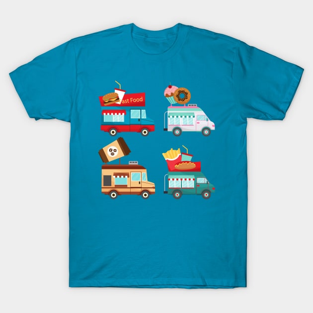 Food trucks Concept T-Shirt by Mako Design 